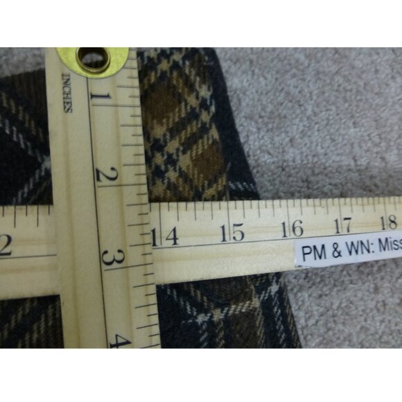 Vintage 1980's David N. Wool Blend Wrap Plaid Fringe Skirt - Picture 12 of 13